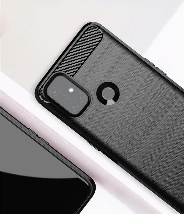 Actual product image Screenguard OnePlus North N10 5G Sleeve Carbon Brushed Soft TPU (OnePlus North N10 5G)