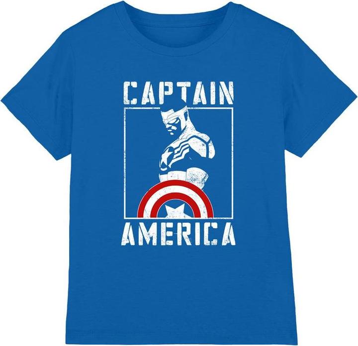 Actual product image Captain America Childrens/Kids Stencil T-Shirt (140)