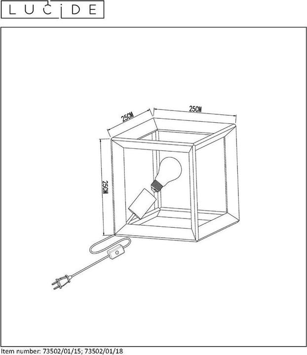 Actual product image Lucide Thor (E27)