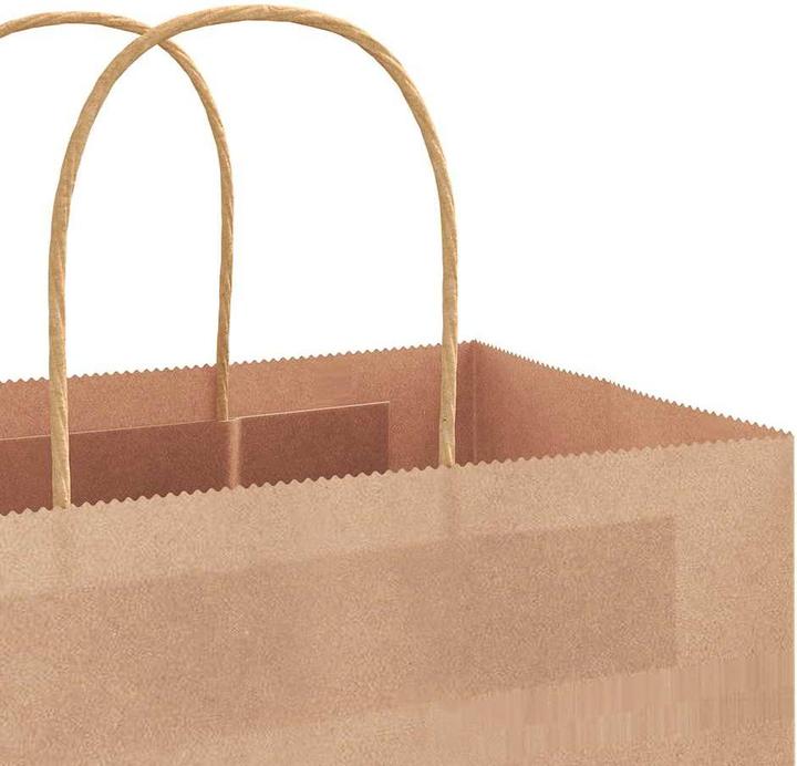 Actual product image VidaXL Kraft paper bags 50 pcs. with handle brown 22x11x28 cm paper bag (Gift bag, 50 x)
