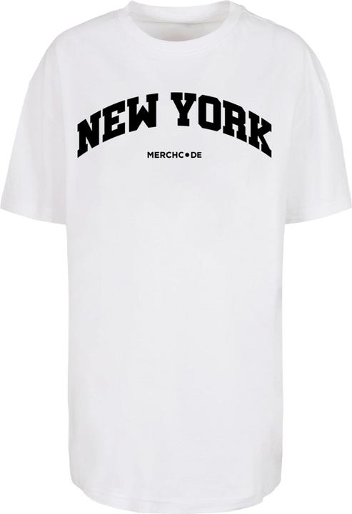 Merchcode Ladies New York Wording - Oversized Boyfriend Tee - 118495