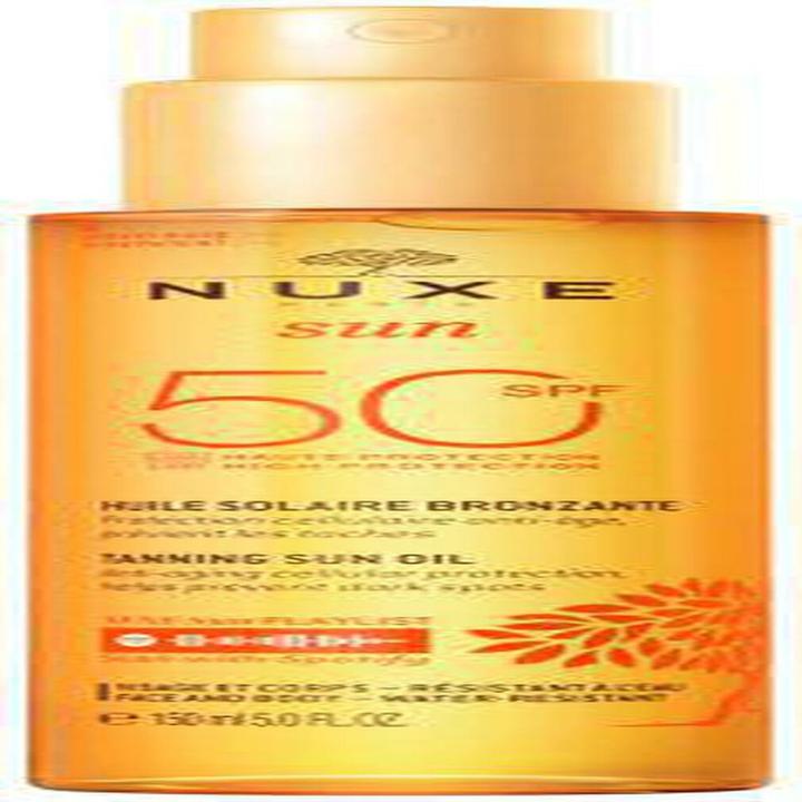 Actual product image Nuxe Huile Bronz Visage & Corps Sun Protection Factor 50 (Sun cream face, SPF 50, 150 ml, 150 g)
