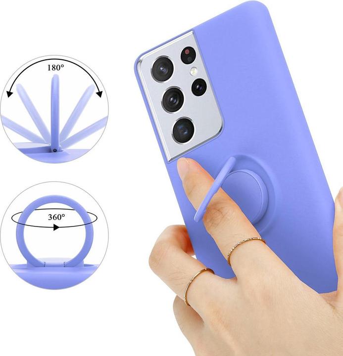 Produktbild Cadorabo TPU Liquid Ring Silicone Case Hülle (Samsung Galaxy S21 Ultra)
