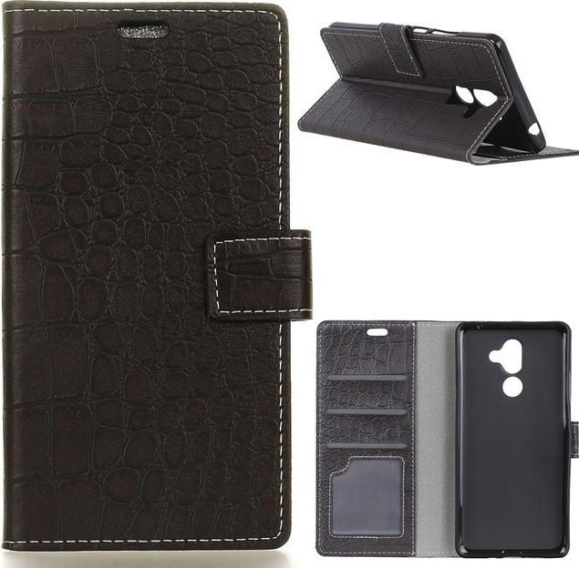 Produktbild MU Classic Leder Hülle mit Krokodiltextur (Alcatel 3x)