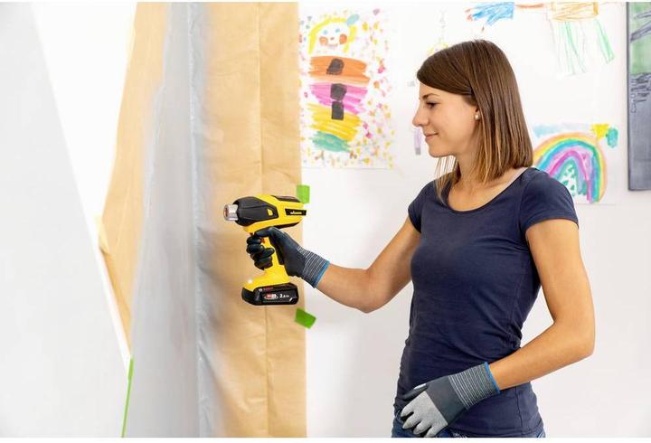 Actual product image Wagner Akku-Farbsprühpistole Universal Sprayer W 600 FLEXiO 18 V inkl. Akku-Heissluftpistole + Starter Kit
