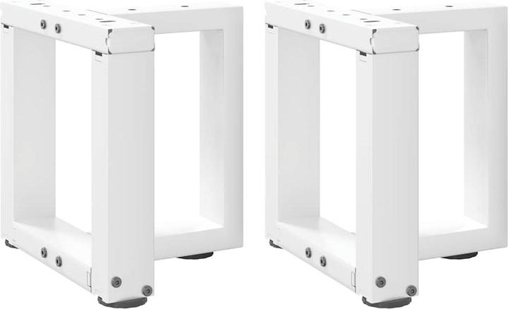 Produktbild VidaXL Couchtischbeine T-Form 2 Stk. Weiss 30x25x(30-31) cm Stahl Tischbein