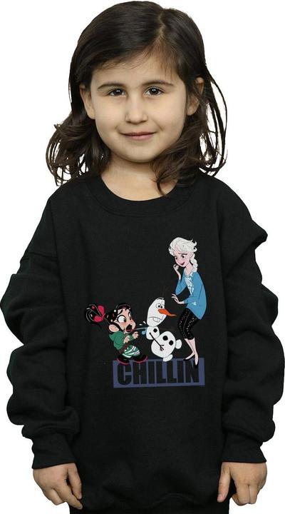 Actual product image Disney Girls Wreck It Ralph Elsa And Vanellope Sweatshirt (152, 158)