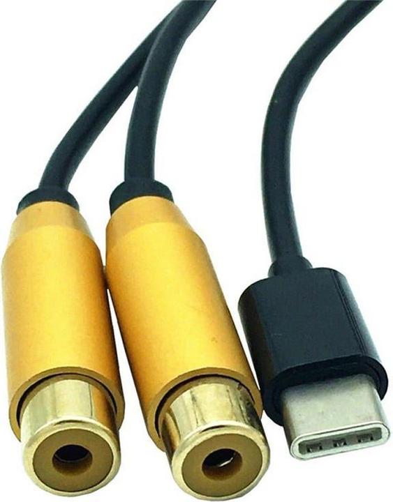 Image du produit JTI Câble adaptateur - USB-C vers 2x RCA (0.80 m)