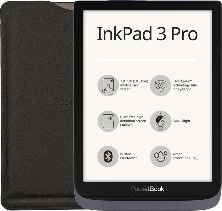 Image du produit PocketBook Lecteur électronique InkPad 3 Pro, PB740-2-J-WW (7.80", 16 Go, Gris métallique)
