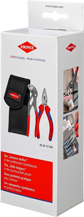 Actual product image Knipex Pliers set 2-piece in belt pouch 00 20 72 V06 (163 mm)