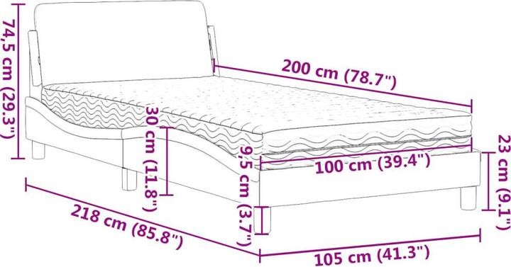 Produktbild VidaXL Khloe (100 x 200 cm)