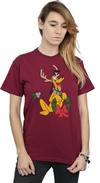 Immagine prodotto Disney Pluto Christmas Reindeer Maglietta Ampia Donna (L)