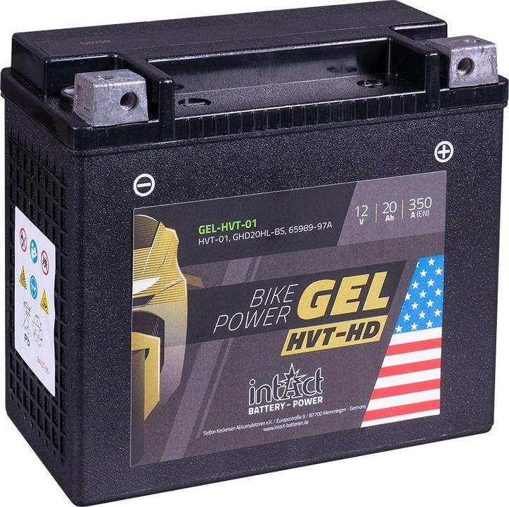 Intact GEL-HVT-01 Bike-Power Gel HVT-01 20Ah Motorcycle Battery GHD20HL-BS (12 V, 20 Ah, 350 A)
