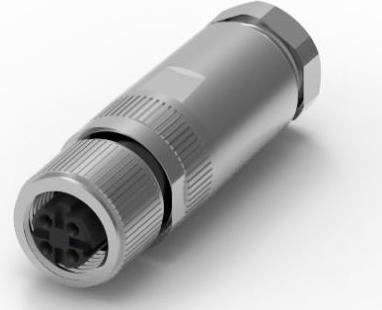 Produktbild Rs Pro M12 DIN-Steckverbinder Gerade 4-polig, 250 V / 4A IP67, Lötanschluss Kabelmontage