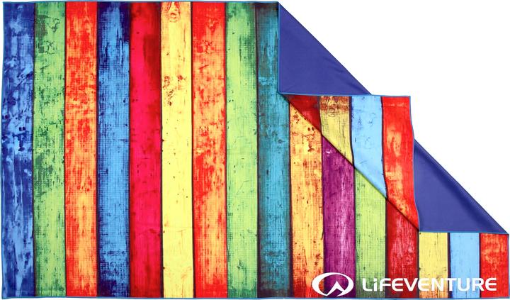 Produktbild Lifeventure Recycled SoftFibre Trek Towel, Striped Planks, Giant (150 x 90 cm)