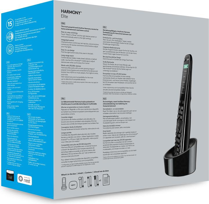 Actual product image Logitech Harmony Elite (Universal remote control, Infrared, Bluetooth)