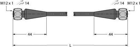 Immagine prodotto Turck Cavo di collegamento igienico in PVC per alimenti e bevande RKH4.4-50-RKH4.4/TFE (50 m)