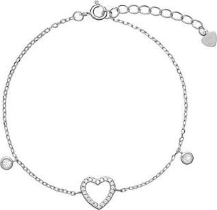 Actual product image Again Jewelry Silver bracelet with a heart and zircons AJNR0012