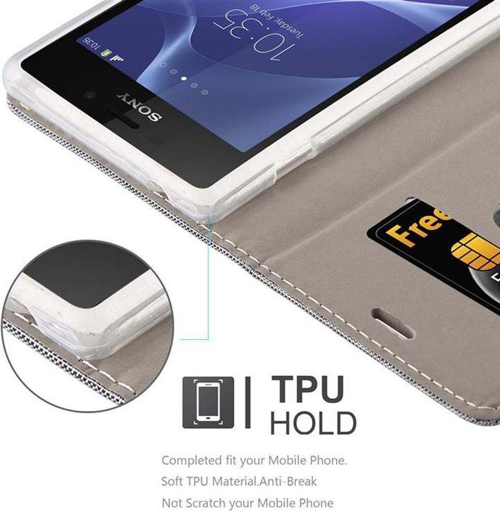 Productafbeelding Cadorabo Boek Jeans Optiek Cover (Xperia M2 Aqua)