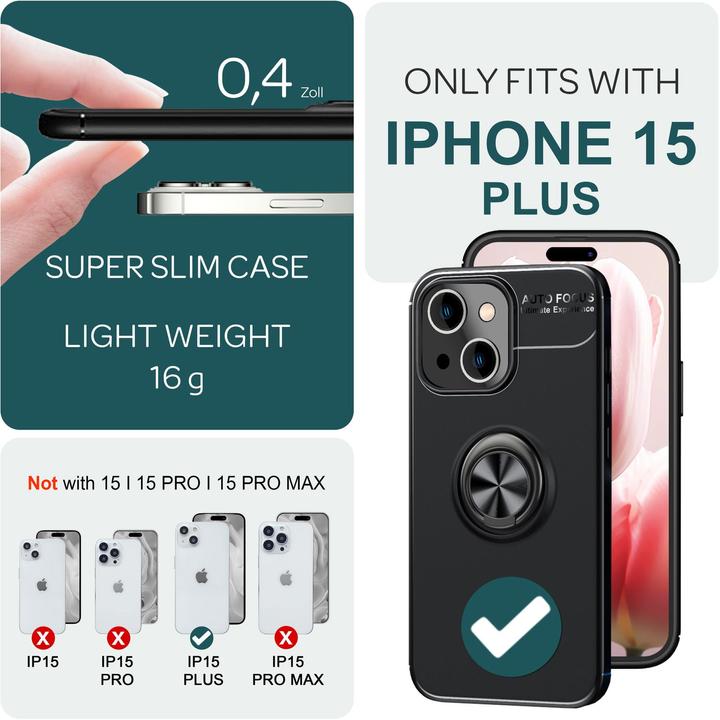 Image du produit Nalia Matte Ring Silicone Cover (Apple iPhone 15 Plus)