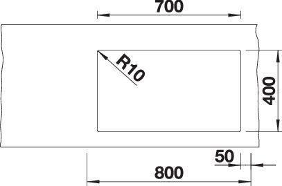 Image du produit Blanco SUBLINE 700-U Niveau (73 cm, 46 cm)