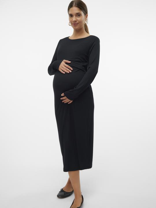 Produktbild Mamalicious Enger Schnitt Rundhals Midikleid Kleid (M)