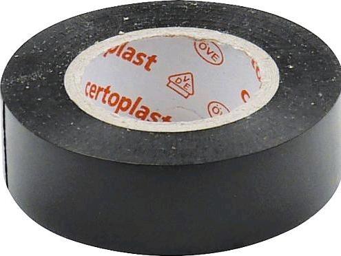 Actual product image Certoplast black insulating tape L10mW15mm 10 pcs. (15 mm)