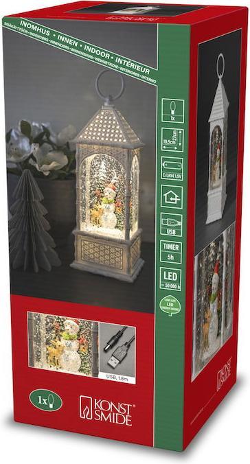 Actual product image Konstsmide LED water lantern 'Snowman on the tree'