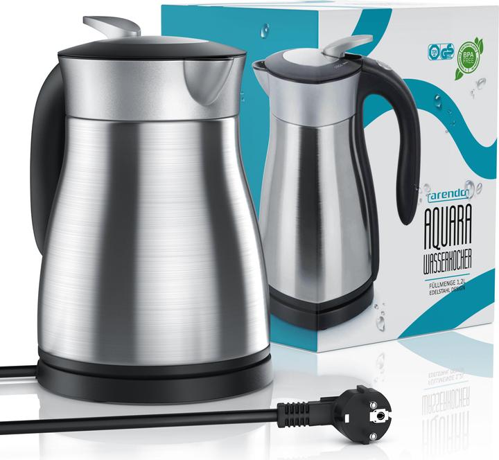 Produktbild Arendo Edelstahl Isolierkanne + Wasserkocher (1.20 l, EU-Stecker)
