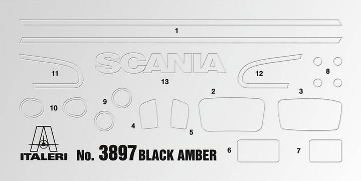 Actual product image Italeri Scania R Black Amber