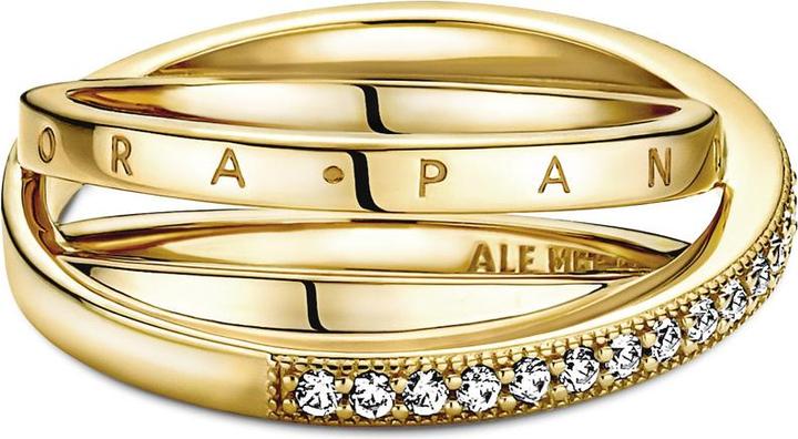Image du produit Pandora Shine Logo Crossover Pavé Triple Band Ring (54)