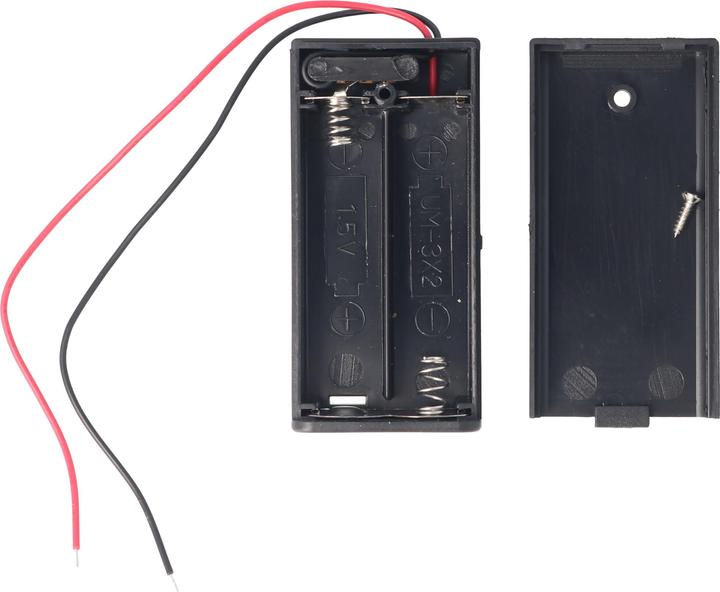 Actual product image XCell Battery holder for 2x Mignon AA LR6 battery with on/off switch