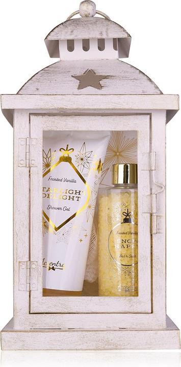Produktbild Accentra Geschenkset WINTER MAGIC in Laterne aus Metall, Duft: Frosted Vanilla (Haarpflege set)