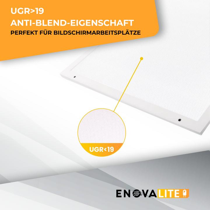 Image du produit Enova ELED 600400 - Panneau LED en saillie, UGR<19, 60x60 cm, 30 W, 3300 lm, 4000 K (3300 lm)
