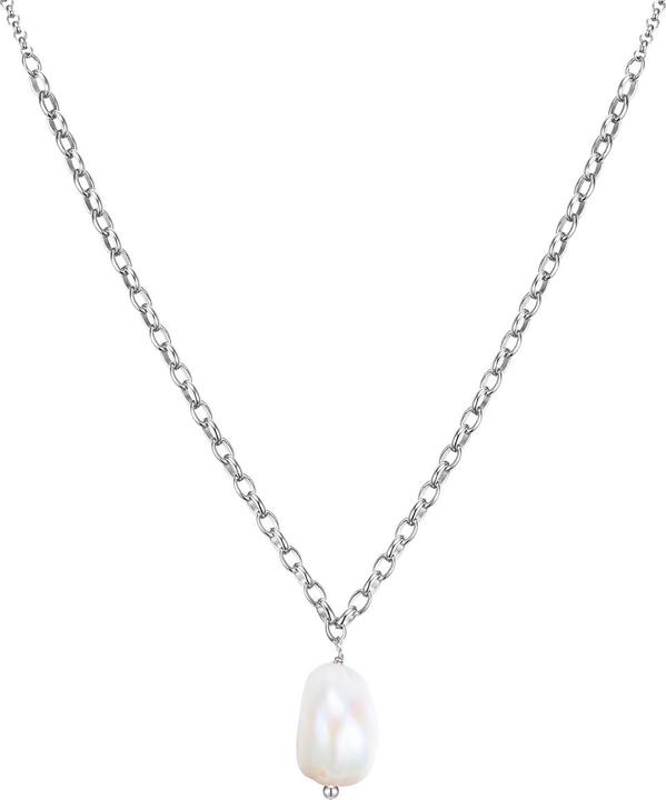 Immagine prodotto Glanzstücke München Catena da donna in argento con perle d'acqua dolce 40,0 cm di base + 5,0 cm di estensione - 28501 (Argento, 40 - 45 cm)