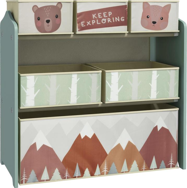 Actual product image Hexbots Kinderzimmerregal MDF, Vliesstoff Grün