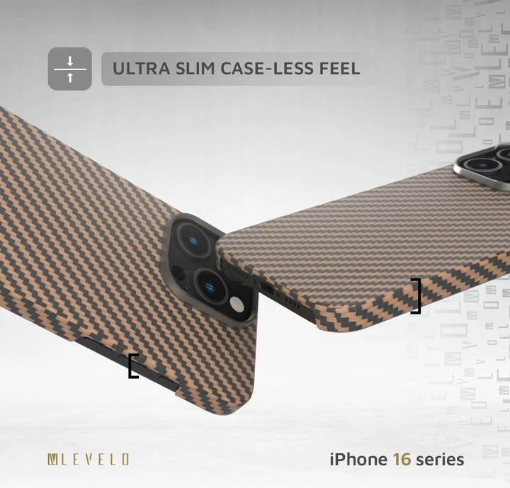 Immagine prodotto Levelo Custodia Sergei 1500D in fibra aramidica (Apple iPhone 16 Pro)