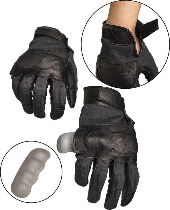 Produktbild Mil-tec Tactical Gloves Leder/Aramid Schwarz S (S)