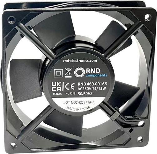 Actual product image RND Brushless axial fan AC 120x120x25mm 230V 129.1m³/h (120 mm)