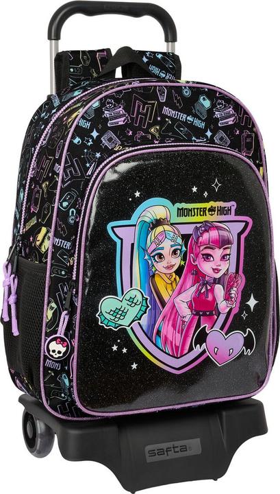 Actual product image Monster High School rucksack with wheels Black 33 x 42 x 14 cm