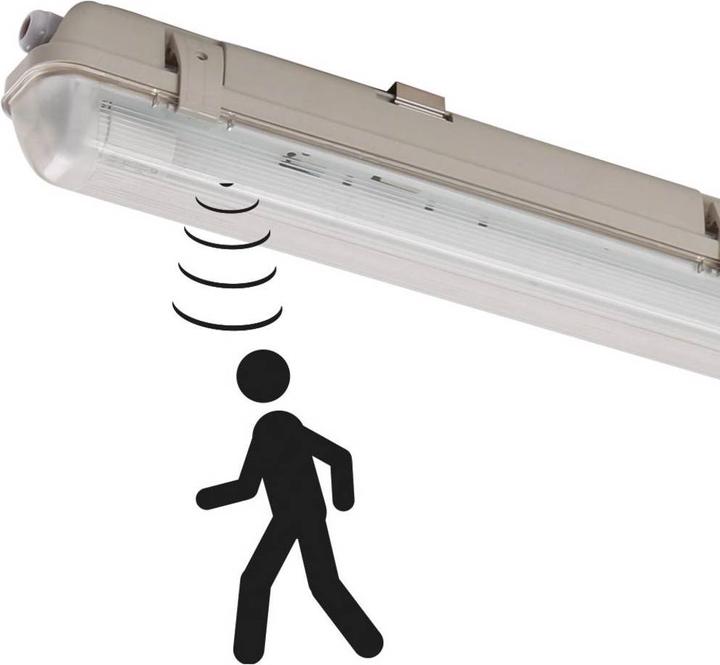 Produktbild Shada Feuchtraumleuchte mit Bewegungsmelder LED Feuchtraumwannenleuchte HF (1800 lm, G13)