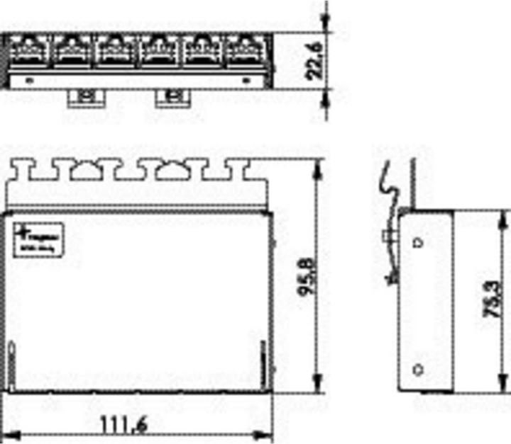 Actual product image Telegärtner Network Patch Panel 6 Port 6a 3 U