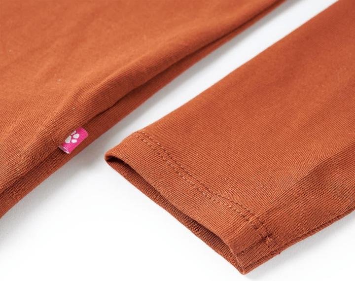 Actual product image VidaXL Children's long-sleeved shirt Cognac 104,Material: 95 % cotton. 5 (104)