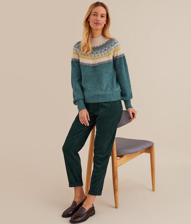 Actual product image Anne Weyburn Grobstrickpullover mit Stehkragen und Jacquardmuster (42)