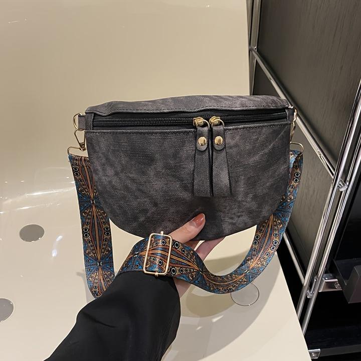 Actual product image Only-Bags.Store Versatile Trendy Casual Lightweight Fanny Pack, Elegant Simplicity Solid Colour Commuter Style