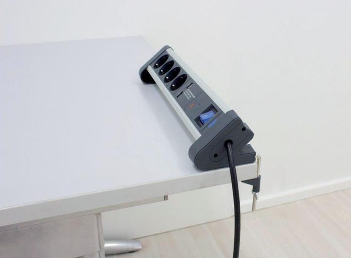 Actual product image As - Schwabe Multiple socket outlet with overvoltage protection and switch (6 x, CEE 7/3, 1.50 m)