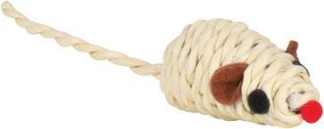 Trixie Play mouse made of raffia with rattle (Play mouse cat)