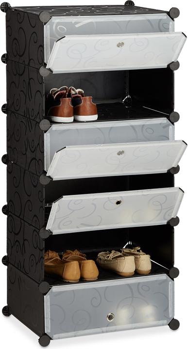 Actual product image Relaxdays 6 Compartment Shoe Cabinet (49 x 37 x 107 cm)