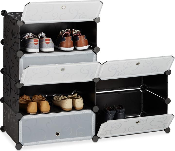 Actual product image Relaxdays 6 Compartment Shoe Cabinet (49 x 37 x 107 cm)