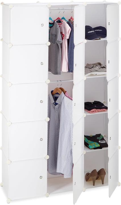 Image du produit Relaxdays Garde-robe système modulable 11 cubes (110 x 37 x 181 cm)